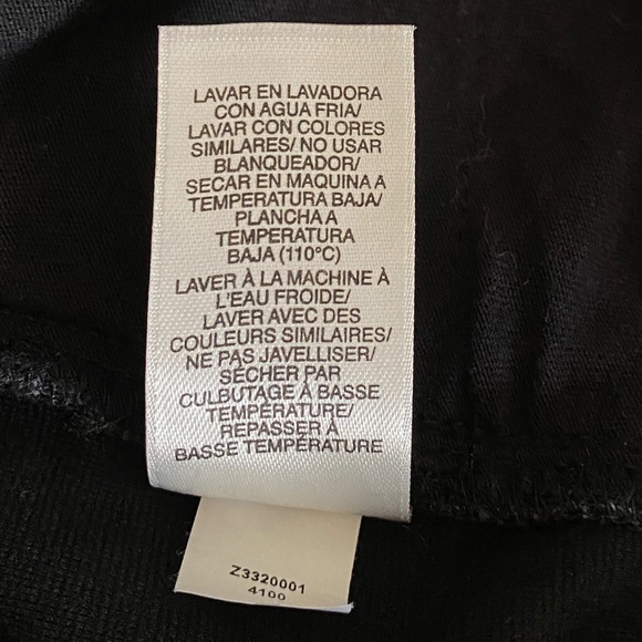 DKNY Jeans Women's Black with Gray Stripe Down Tapered Leg Stretch Pants Sz 2 - Picture 5 of 13